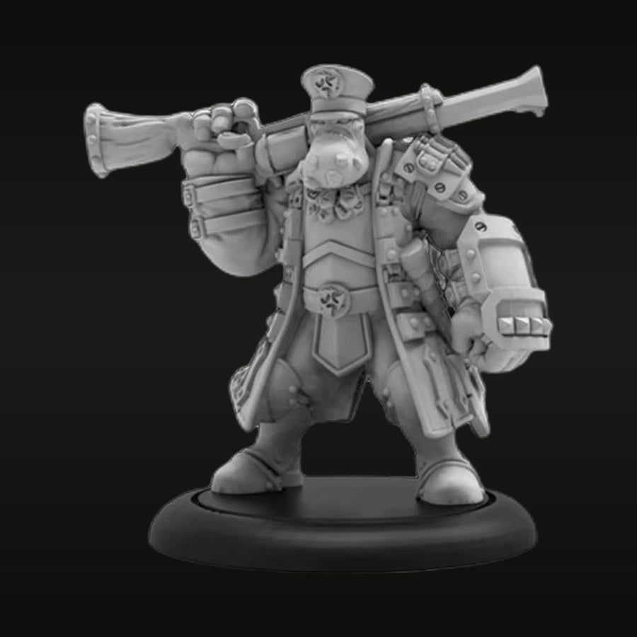 Hordes Brigadier General Gunnbjorn Trollblood Warlock Resin Figure - unpainted resin model kit