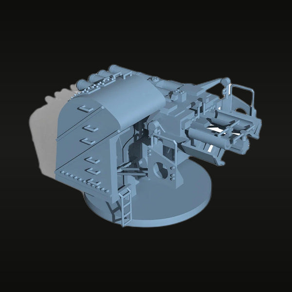 WWII Japanese IJN Type 89 127mm Twin AA Gun Mount 1/200 Resin Kit