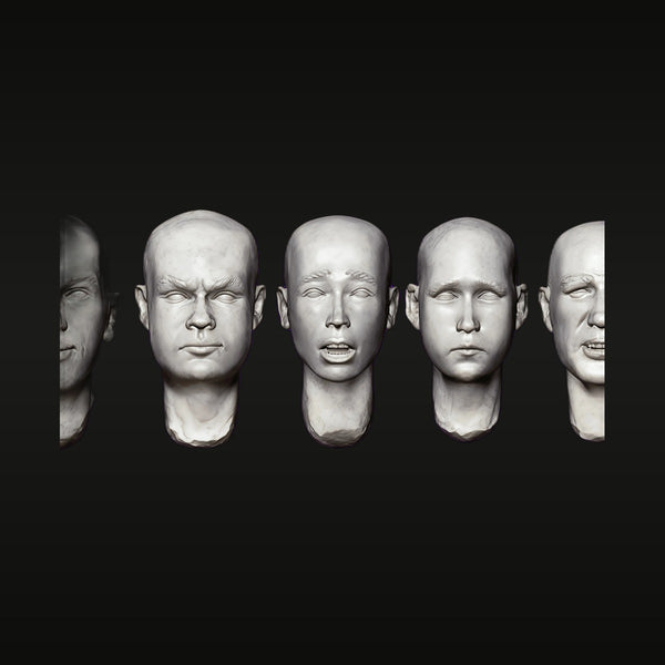 Modern Soldier Male Heads x5 1/35 Resin Accessory Kit