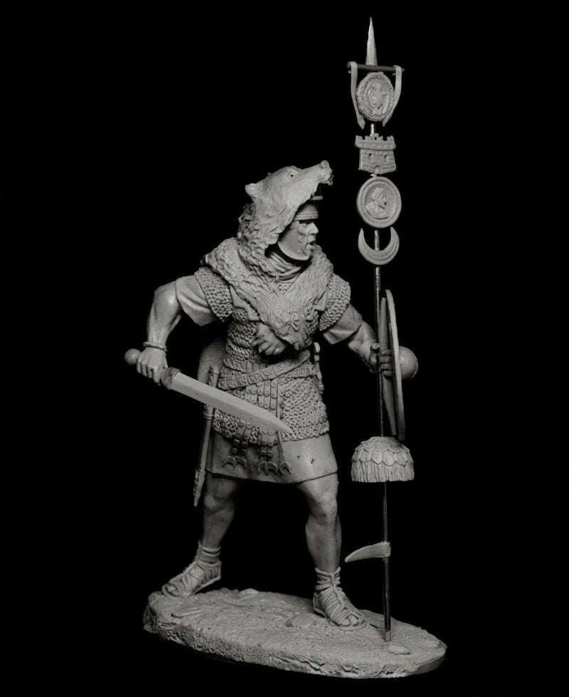 1/24 Scale 75Mm Die-Cast Resin Figure Model Kit Ancient Roman Signifero Miniature Toys Unassembled Unpainted DIY Diorama