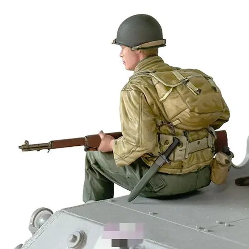 1/16 Resin Model Figure GK ，America Soldier Unassembled and Unpainted Kit