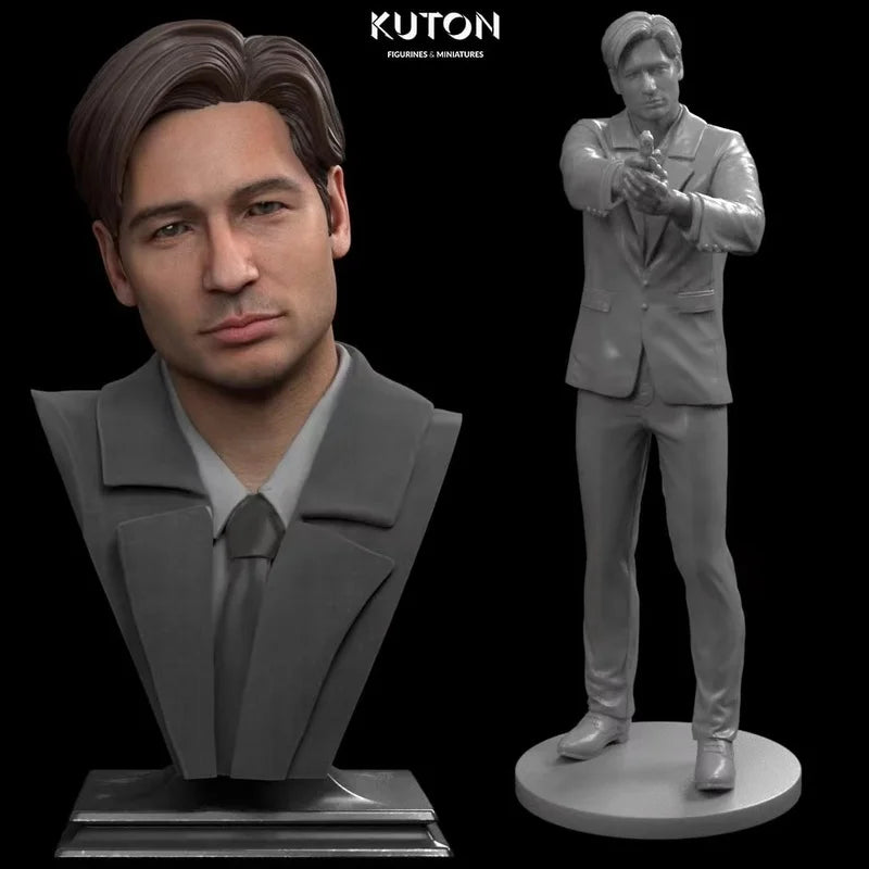 Modern Businessman with Fedora Hat 75mm Resin Figure Kit - resin model view 2