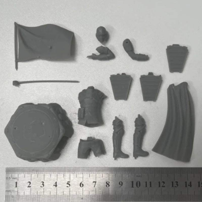 Sci-Fi Armored Soldier with Planetary Globe 1/24 Resin Bust Kit - resin model view 5