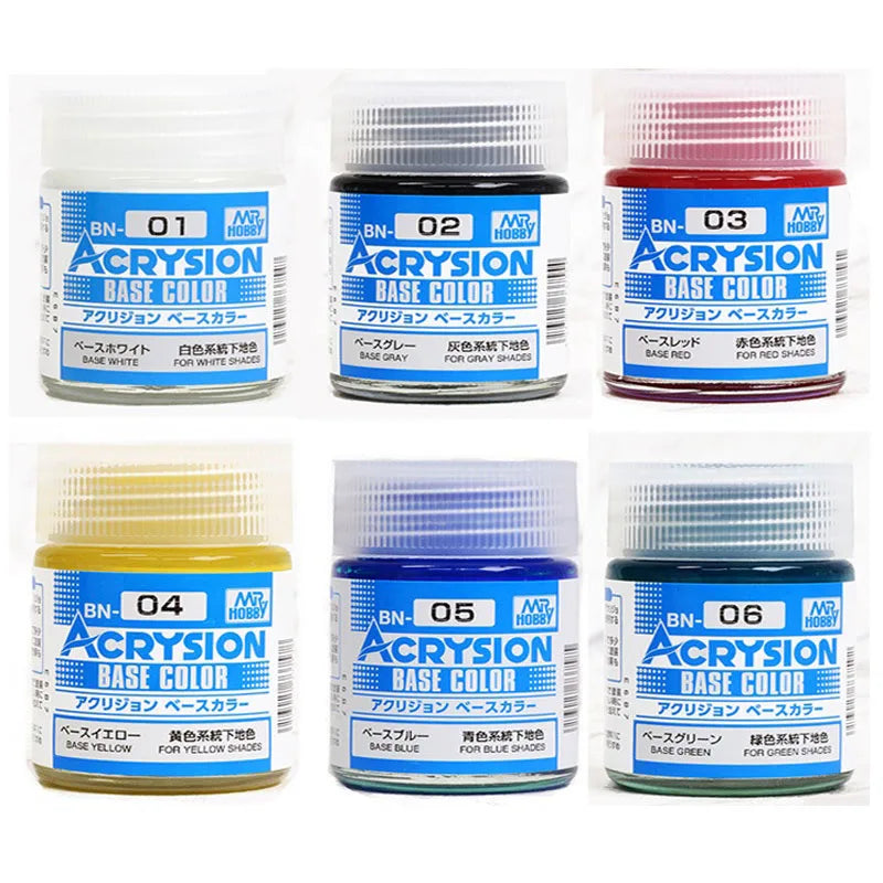 10Ml Mr Hobby BN01-06 Water-Base Acrylic Aqueous Surface Primer Base Color Paint Pigment DIY Plastic Plane Military Model Kit