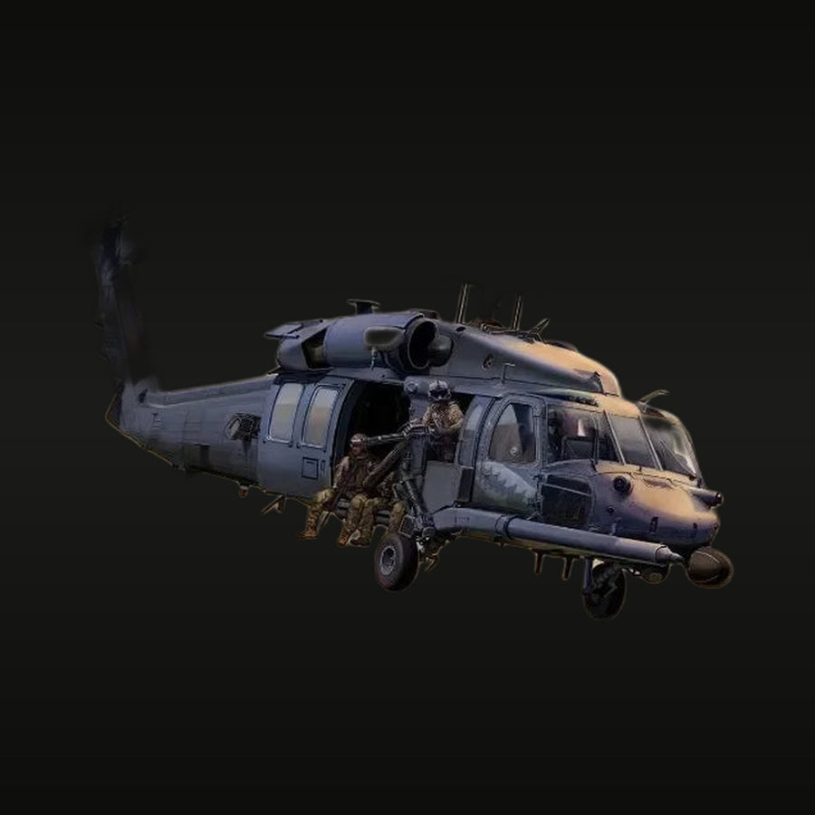 Modern MH-60/HH-60 Pave Hawk Helicopter with Crew Figure 1/35 Resin Aircraft Kit - unpainted resin model kit