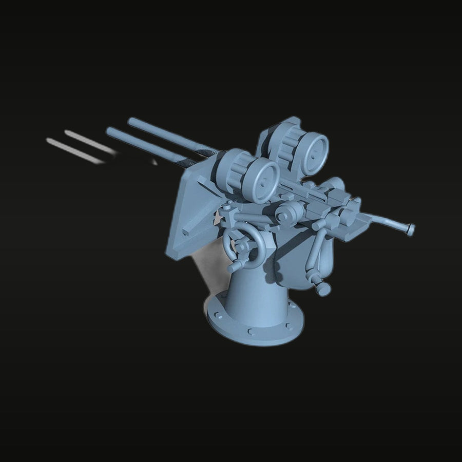 WWII USN Twin Oerlikon Anti-Aircraft Gun Type B 1/144 Resin Kit - unpainted resin model kit