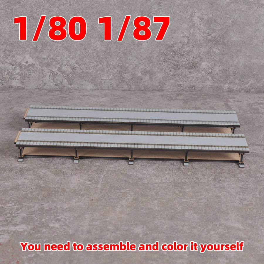 Assembly Architectural Sand Table Train Railway Residence Dwelling Railway Station Platform Diorama Scale Model Kit 1/87 1/80