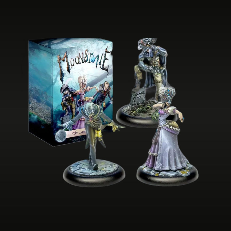 Moonstone The Masquerade Fantasy Fae/Masked Characters Set 32mm Resin Figure Kit - unpainted resin model kit