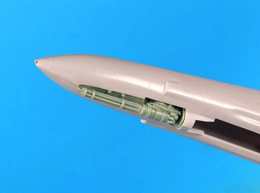 1/72 Scale Die-Cast Resin Aircraft Parts Model Assembled Kit F-4E Fighter Jet Canon Model Unassembled and Unpainted