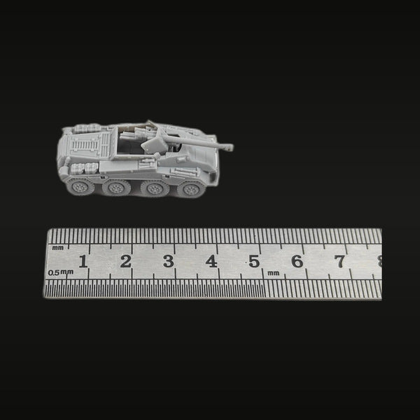WWII German 8-Wheeled Armored Car with Turret Gun 1/144 Resin Vehicle Kit