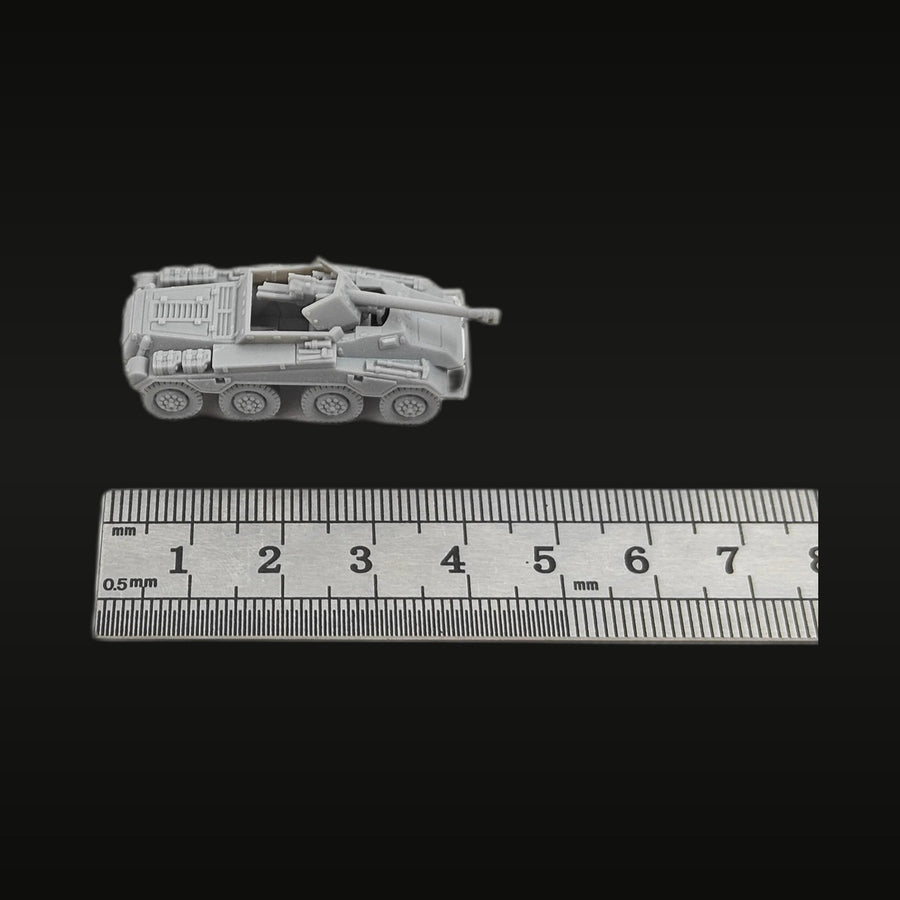 WWII German 8-Wheeled Armored Car with Turret Gun 1/144 Resin Vehicle Kit - unpainted resin model kit