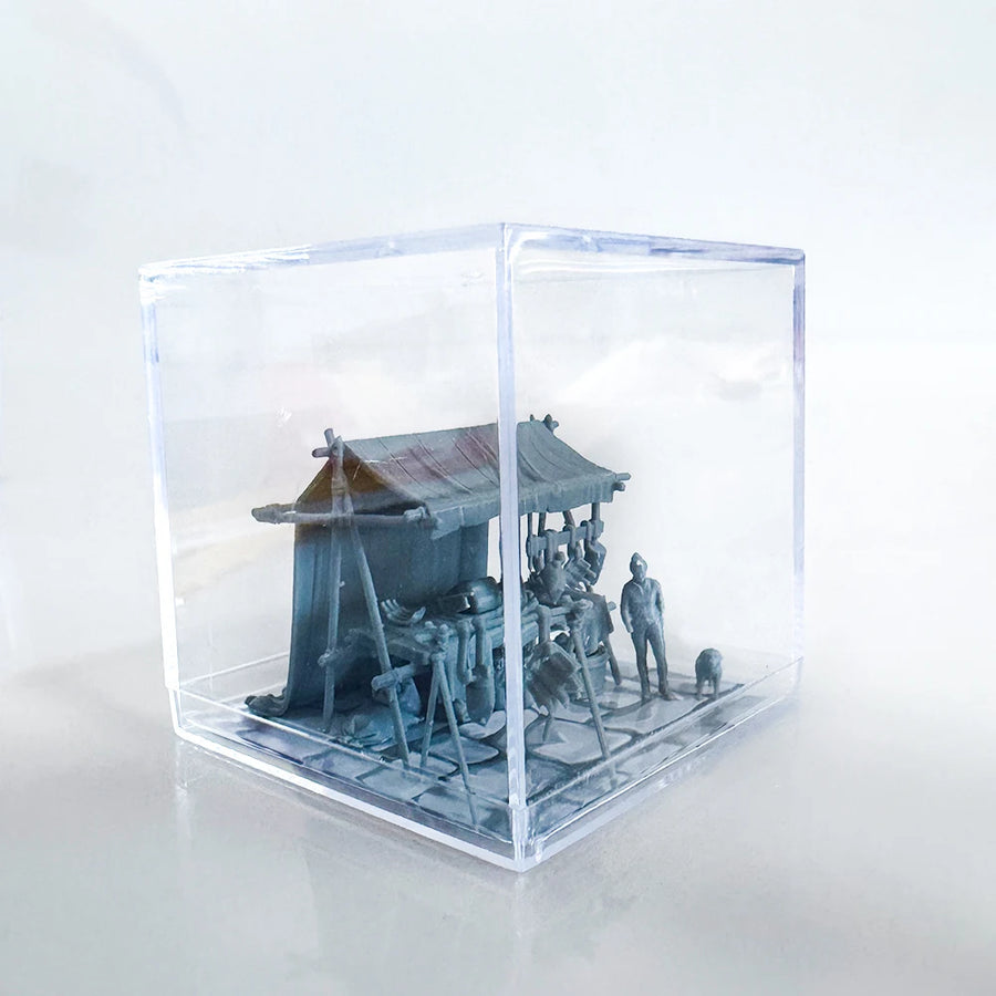 Medieval Fantasy Butcher's Meat Stall Diorama 1/87 Resin Kit - resin model view 5