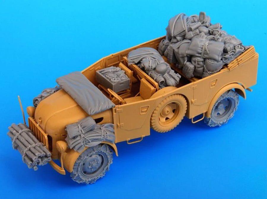 1/35 Scale Die-Cast Resin Model Assembled Kit German Steyr 1500A Accessories Set (No Car) Unassembled and Unpainted