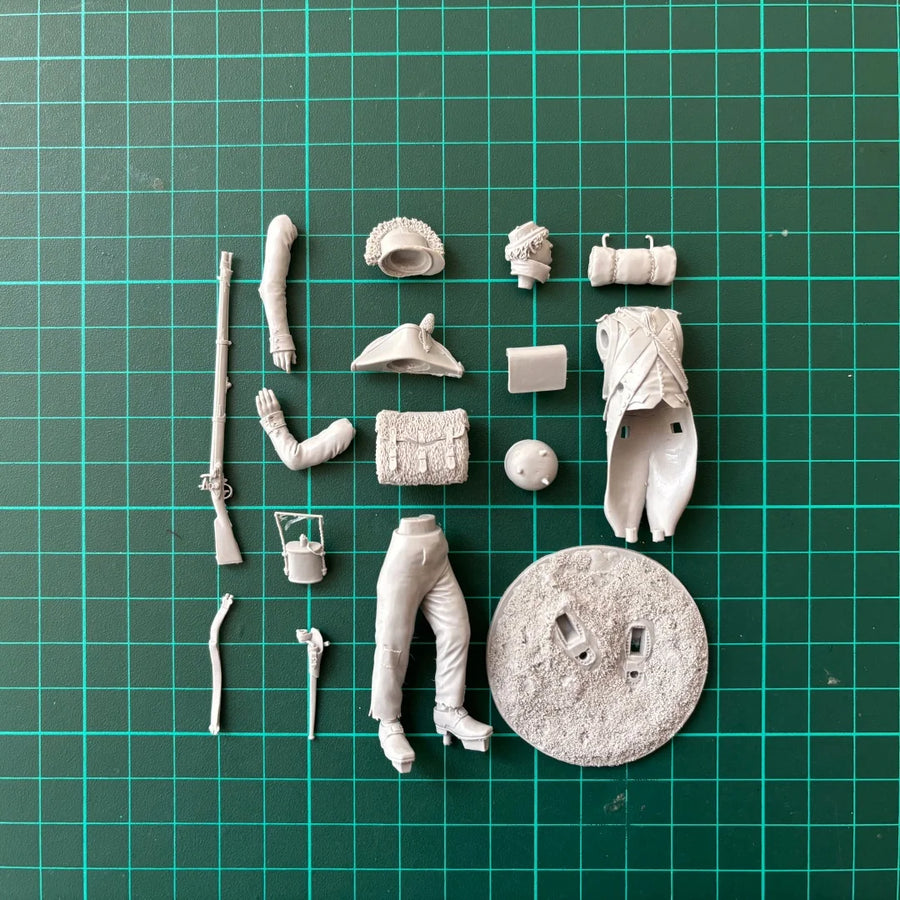 75Mm Resin Unpainted Model Kit, French Line Infantry Musketman Unassembled and Unpainted GK