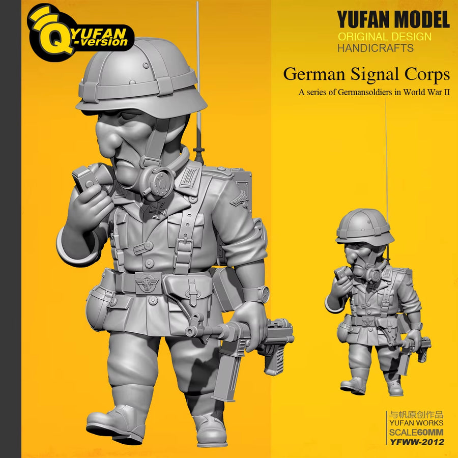 WWII German Wehrmacht Soldiers with MP40 1/32 Resin Figure Set - resin model view 2