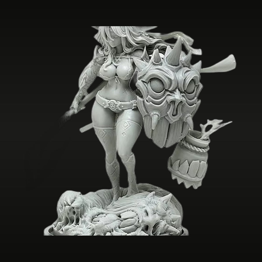 Kingdom Death Fighter Female Warrior Resin Figure Kit - unpainted resin model kit