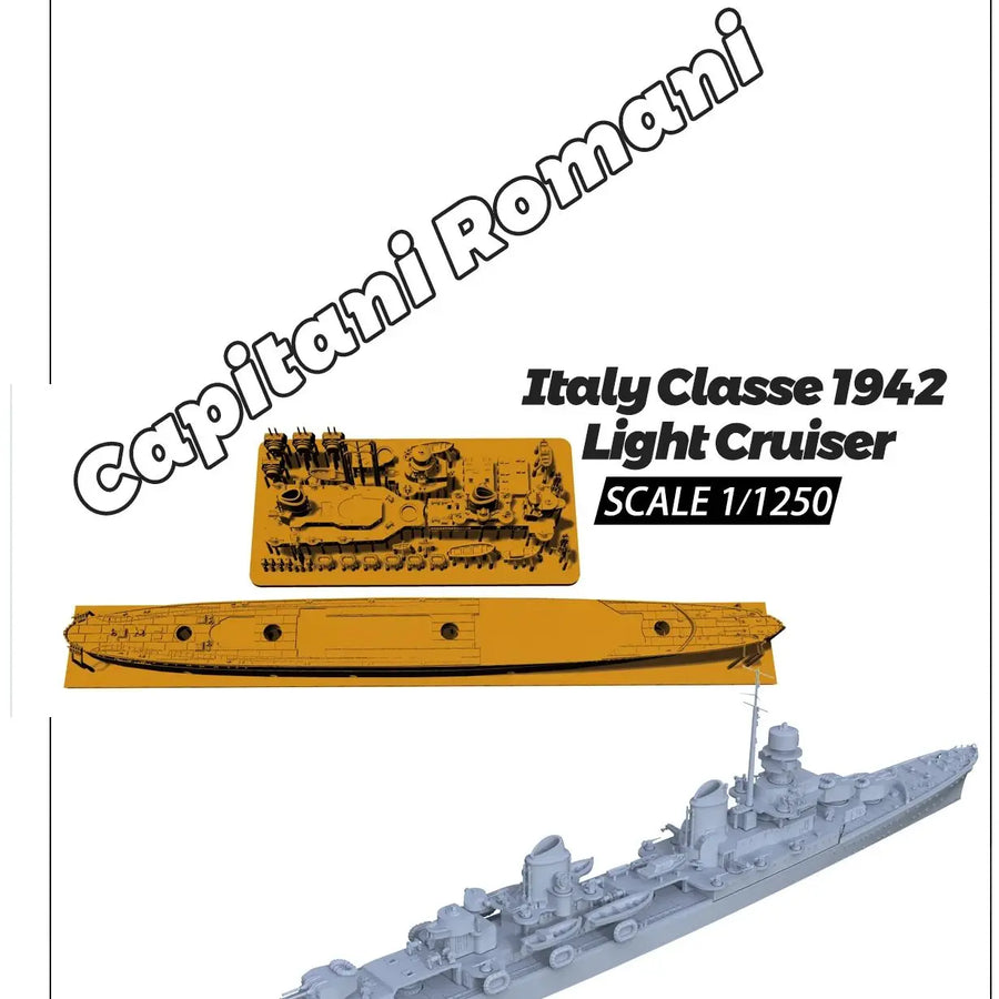Italy Capitani Romani Classe 1942 Light Cruiser MRY-SFW 515/S 1/1250 1/1200 1/1000 Military Model Kit