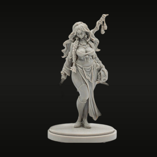 Fantasy Female Sorceress with Braided Hair 38mm Resin Figure