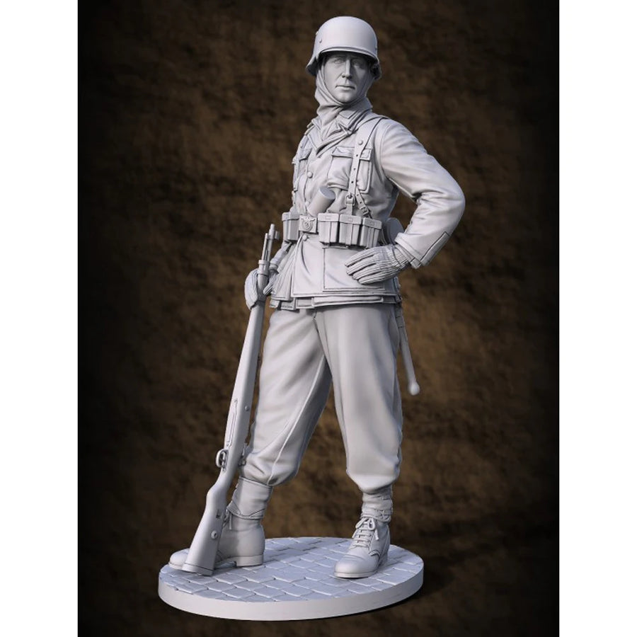 WWII German NCO Erbsenmuster Camo Kar98k 1/35 Resin Figure Kit - resin model view 2