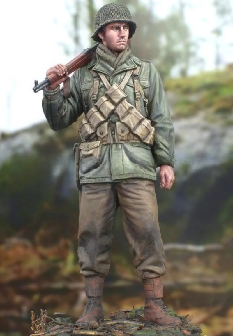 1/16 Scale Die-Cast Resin Figure Model Kit US Army 3Rd Armored Division Soldier Single Person Unassembled and Unpainted