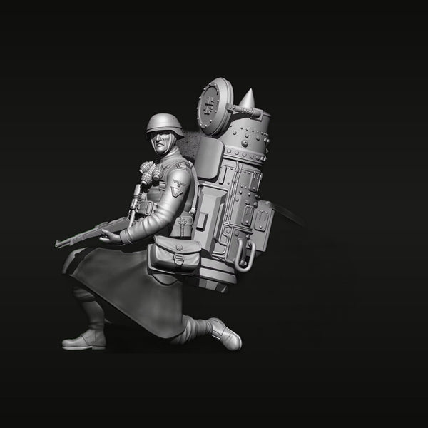 WWII German Soldier with Jetpack 75mm Resin Figure Kit