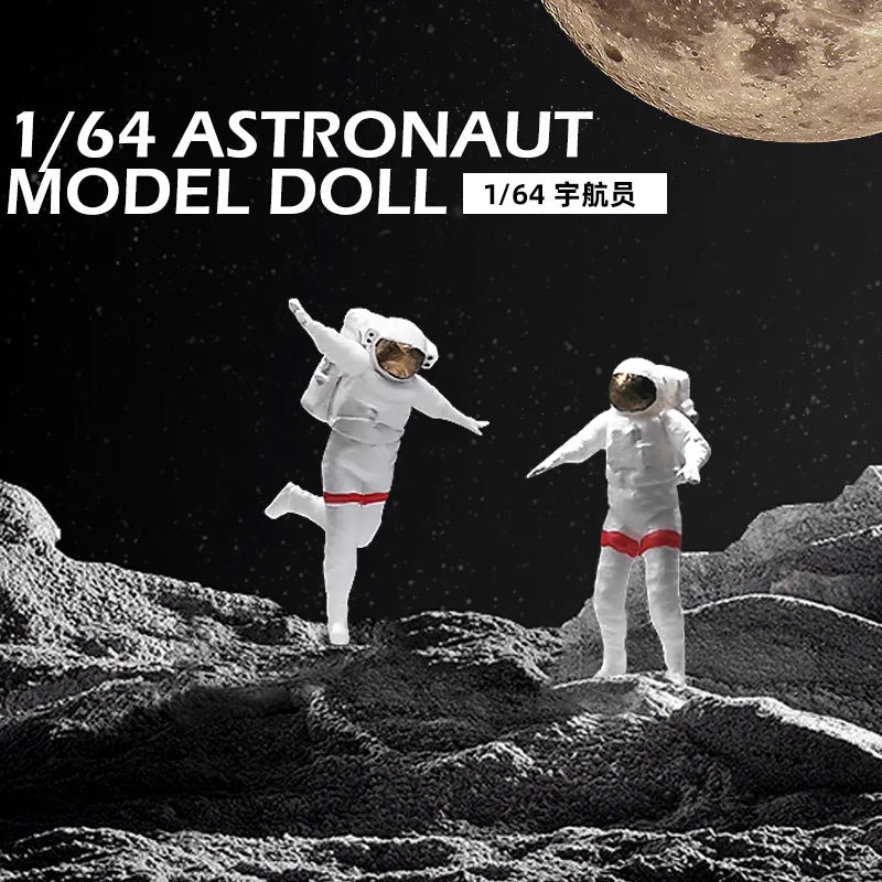 Astronaut in Spacesuit with Red Stripe Dynamic Pose 54mm Resin Figure Kit - resin model view 2