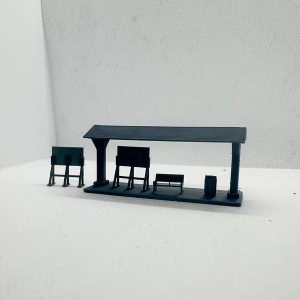 Small Station Platform with Canopy 1/220 Scale Resin Model Kit