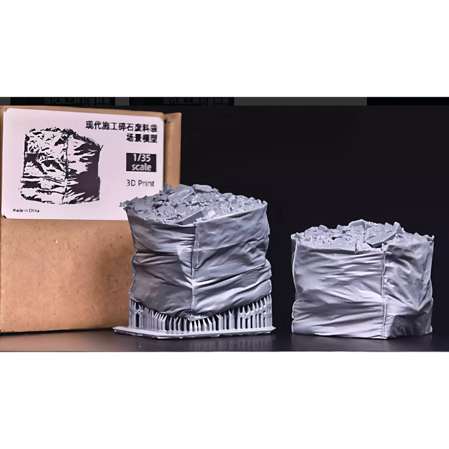 1/35 Resin Model Scene Accessories, Construction Gravel Waste Bag, Colorless Self-Assembly S007