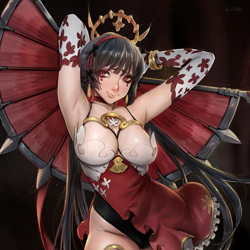 Fantasy Female Winged Demon with Armor 75mm Resin Figure Kit - resin model view 2
