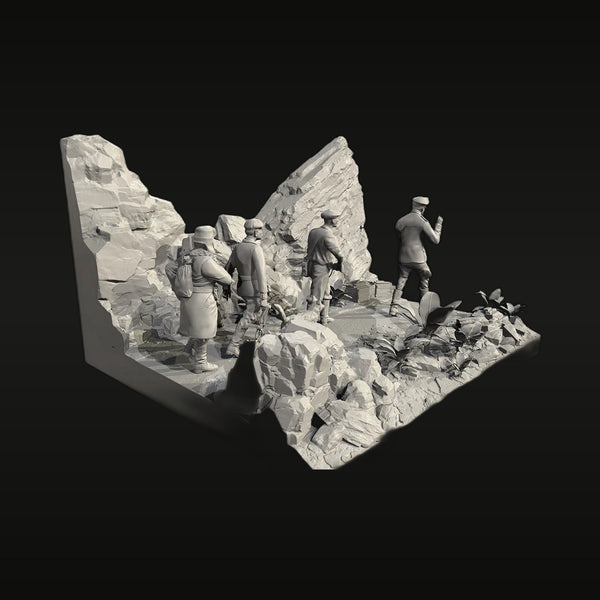Guerrilla Team Victory Diorama 1/35 Resin Military Figure Kit