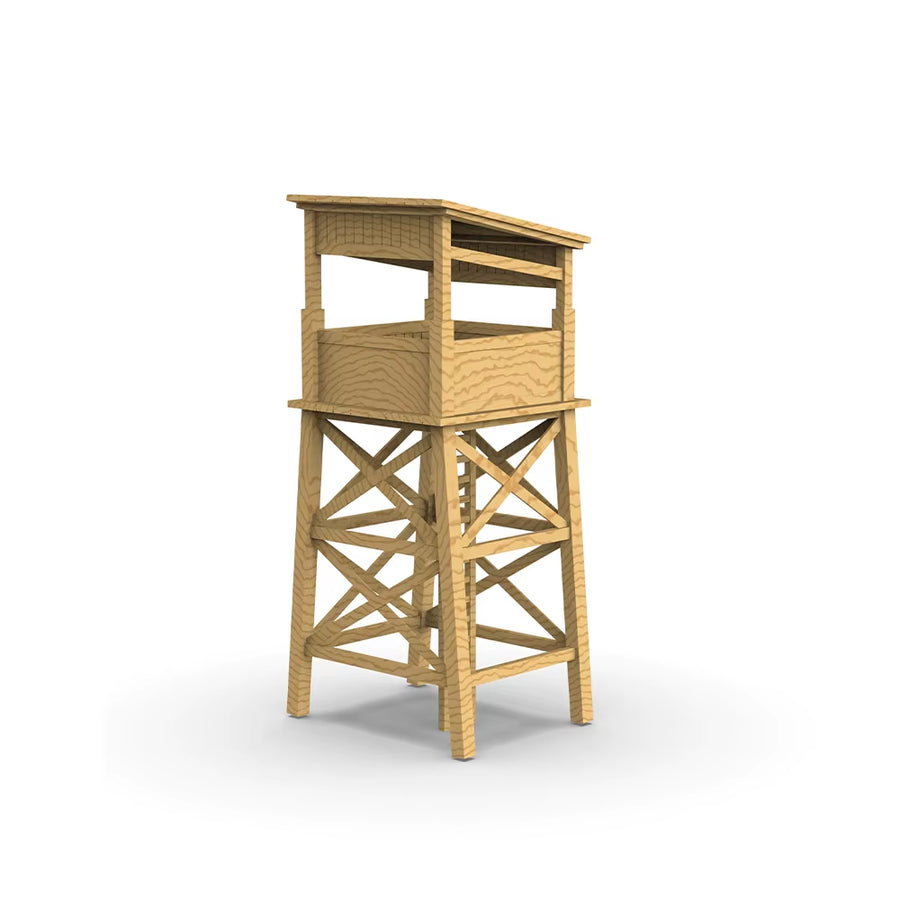 Railroad Observation Tower 1/87 Resin Terrain Kit – Diorama Building - resin model view 3