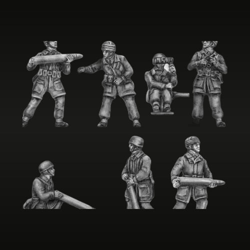 WWII Paratroopers Artillery Group 7-Figure Set 1/72 Scale Resin Kit
