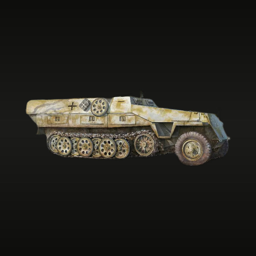 WWII German Sd.Kfz.251/22 PaK 40 Pakwagen 1/35 Resin Vehicle Kit - unpainted resin model kit