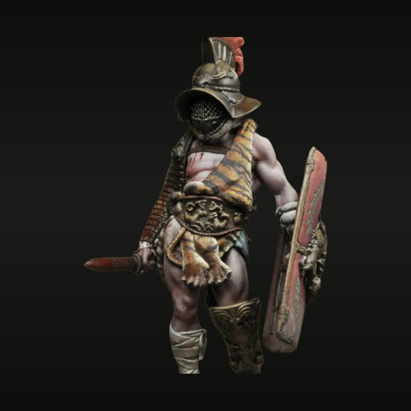 Ancient Roman Murmillo Gladiator with Shield 75mm Resin Figure Kit