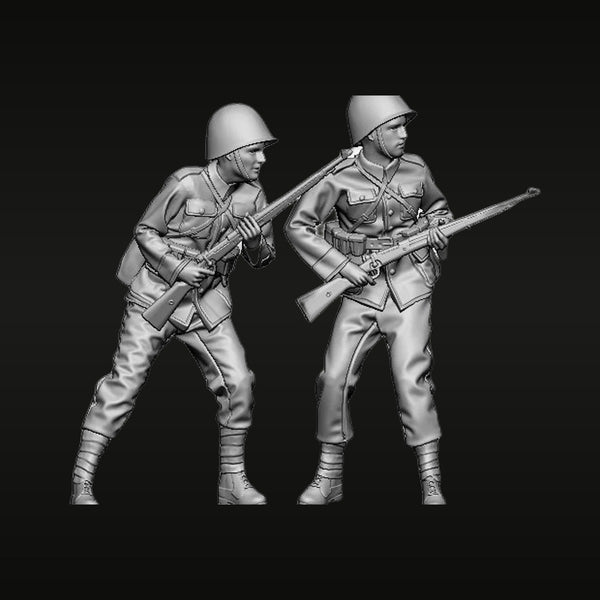 WWI British Soldiers with Rifles and Bayonets 1/35 Resin Figure Kit