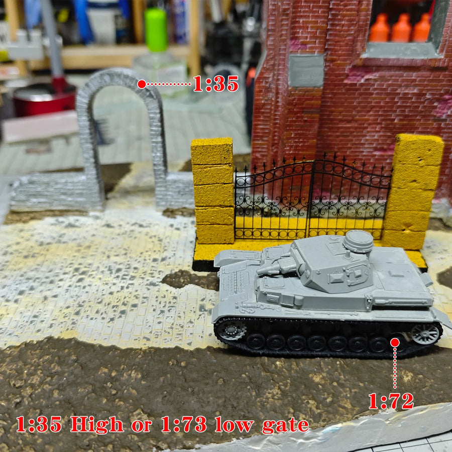 1/35 Victorian Wrought Iron Gate (Resin Terrain) - resin model view 4