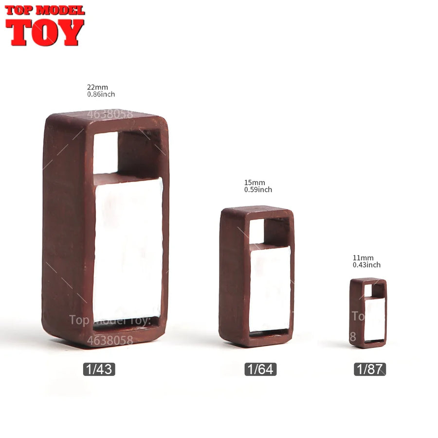 Painted Miniatures 1/64 1/43 1/87 Simple Trash Can Backpack Boy Male Scene Props Figures Model Miniature Car Accessory Toy