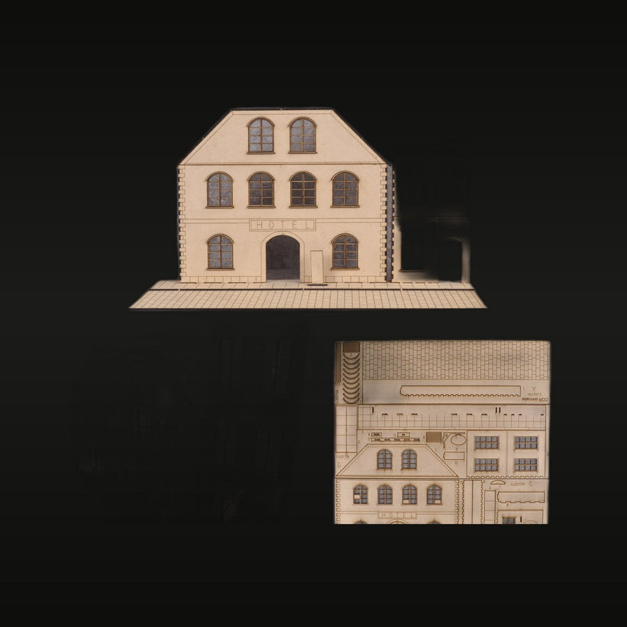 European Street Building Complex 1/72 Resin Diorama Kit - unpainted resin model kit