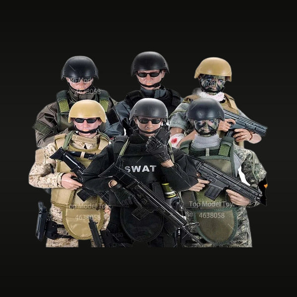 Modern SWAT & Military Tactical Operator 6-Figure Action Figure Set 1/6 Scale