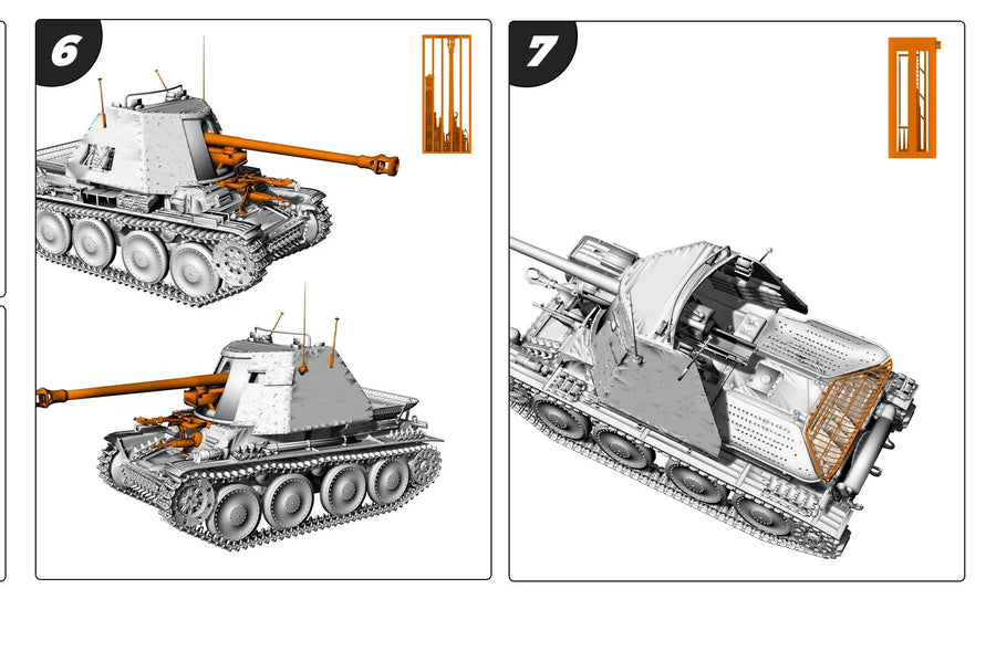 German 38T Marder.Iii-H Destroyer MRY-SFW SS724 1/48 1/64 S Scale Military Model Kit