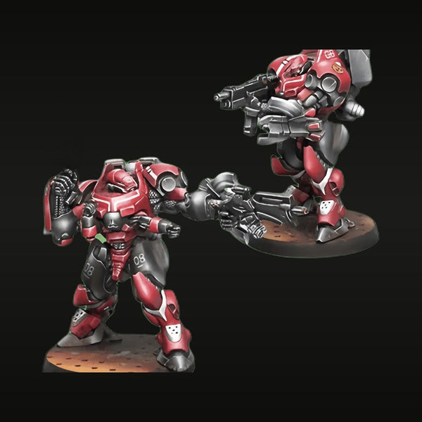 Gecko Squadron Red Combat Mechs Resin Model Kit Set