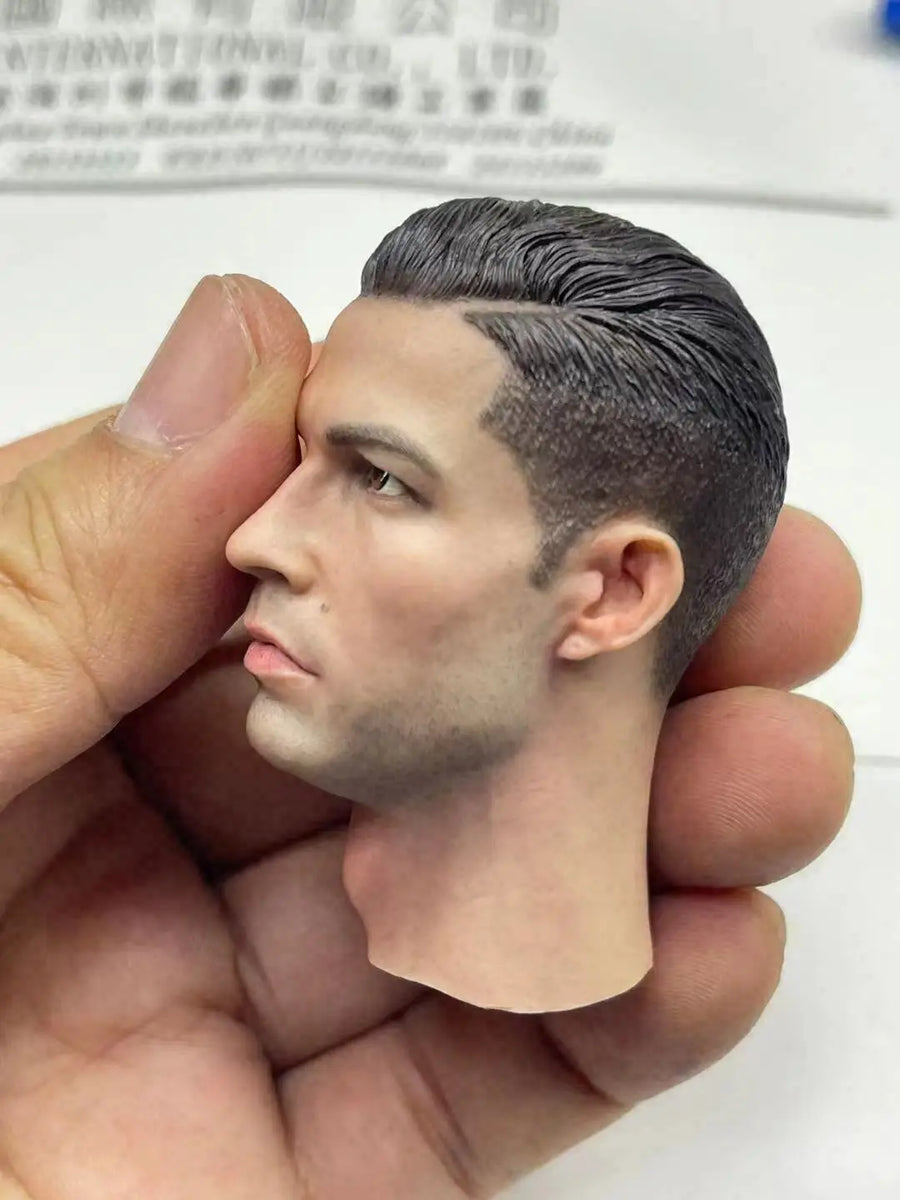 1/6 Scale Cristiano Ronaldo Head Sculpt Calm/Smile Ver. Head Carving Model Fit 12