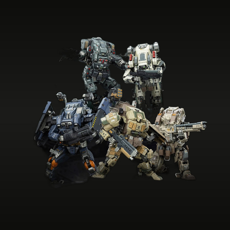 Sci-Fi Mecha Squad Five-Unit Set 1/25 Resin Figure Kit - unpainted resin model kit