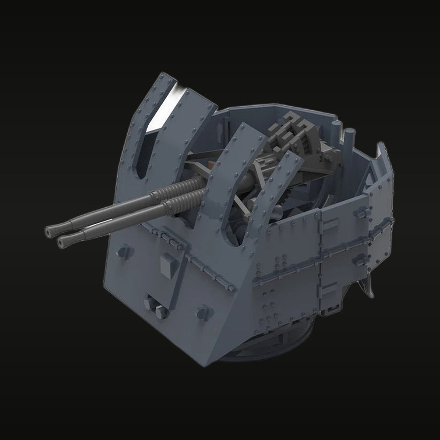 WWII Royal Navy Bofors Twin 40mm AA Gun Mount 1/200 Resin Kit - unpainted resin model kit