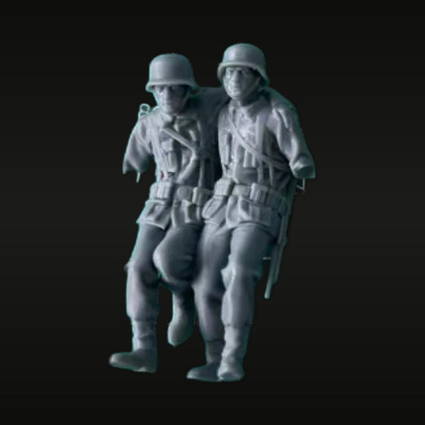 WWII German Soldiers Casualty Evacuation 1/35 Scale Resin Figure Kit