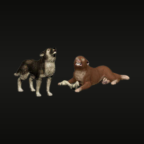 Two Dogs Diorama Scene 1/35 Resin Figure Set
