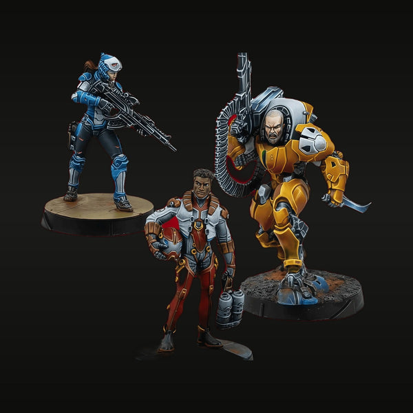 Sci-Fi Commando Squad 3-Figure Set 28mm Stylized Resin Kit