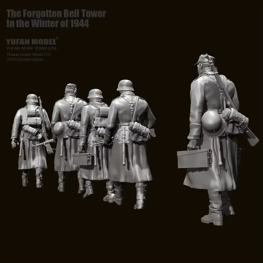 WWII German Infantry Squad Eastern Front 1941-43 50mm Resin Figures Set - resin model view 5