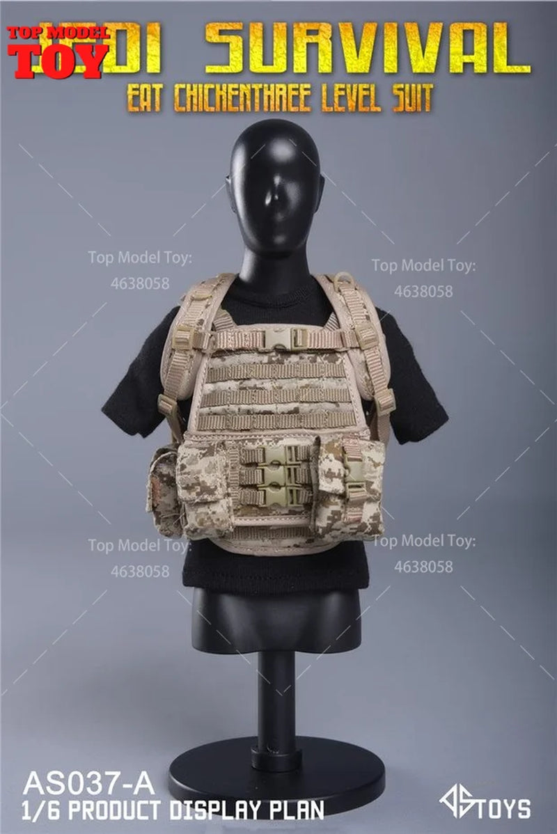 Modern Tactical Operator Bust with Body Armor & MOLLE Gear 1/6 Resin Kit - resin model view 3