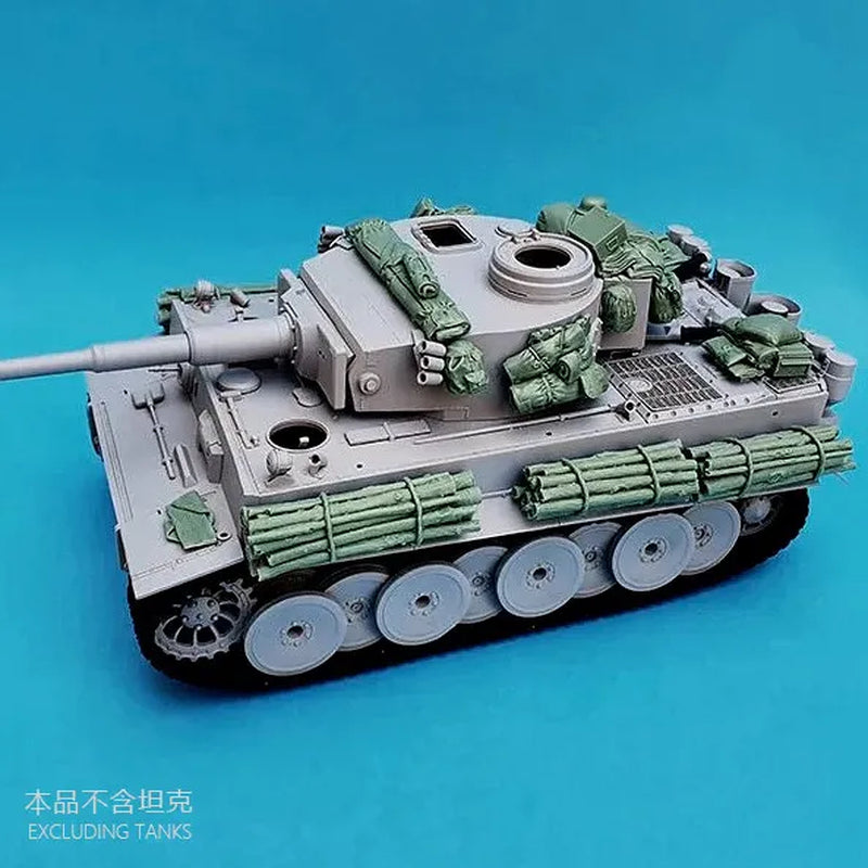 WWII German Tiger I Tank with Stowage 1/35 Resin Vehicle Kit - resin model view 4